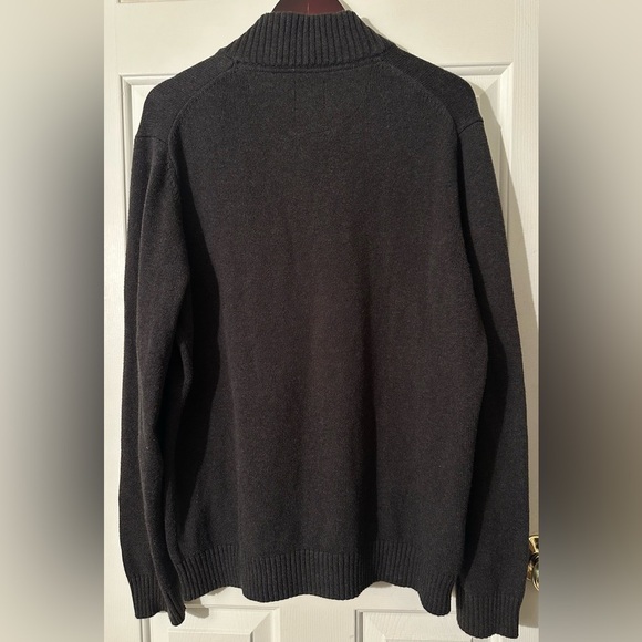 CAMBRIDGE DRY GOODS Men’s Charcoal Gray 100% Cotton & Wool Buttons Turtleneck L - Picture 11 of 12